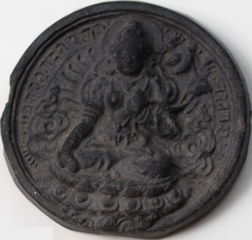 Antique MONGOLIAN TIBETAN Buddhist Clay TSA TSA 19th-20th century /4 cm/