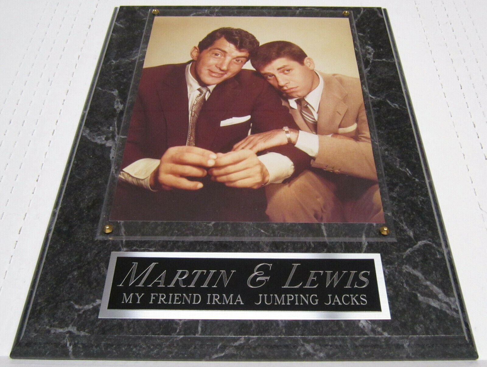 #1 Fan Dean Martin & Jerry Lewis Framed 8x10 Photo-12x15 Wall Plaque Display