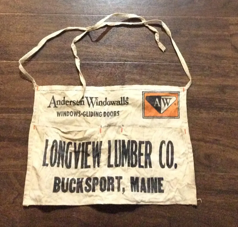 Vintage Canvas CLOTH NAIL BAG POUCH APRON Bucksport Maine