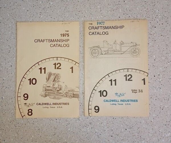 Vintage Caldwell Industries 1975 And1977 Craftmanship Catalogs Engines Machines