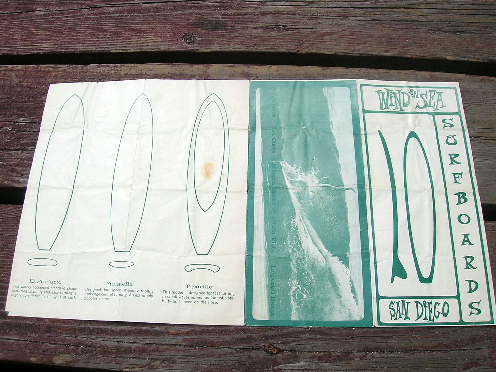 Vintage Wind An Sea Surfboard Price List Brochure Order Form 1960s San Diego Ca