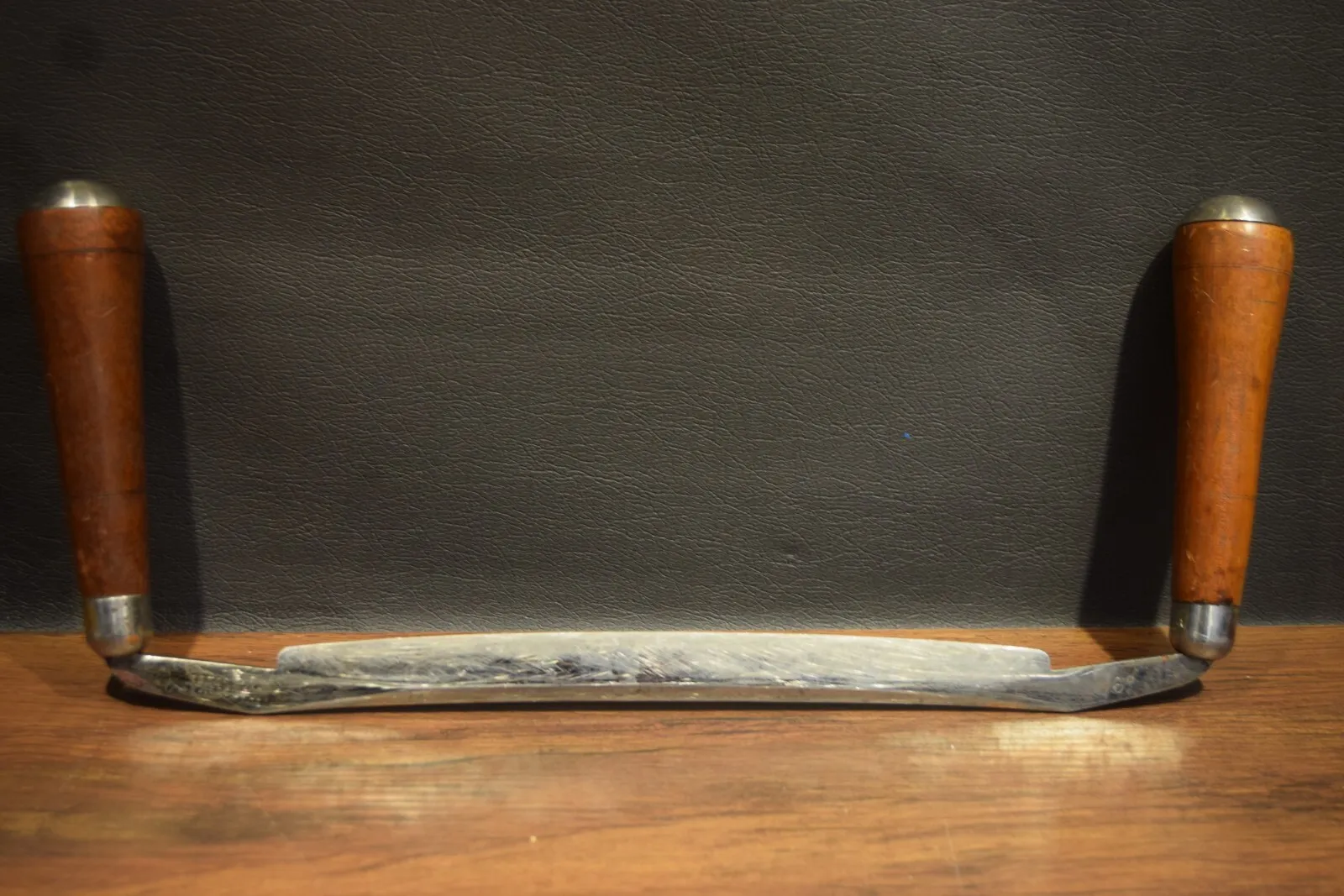 ANTIQUE Draw knife Vintage Woodworking Spoke Shave A W Crossman Cast Steel #9
