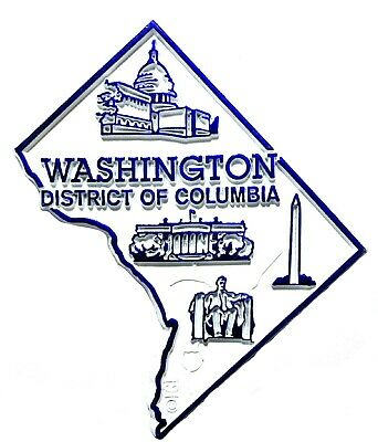 Washington D.c. District Of Columbia Map Fridge Magnet