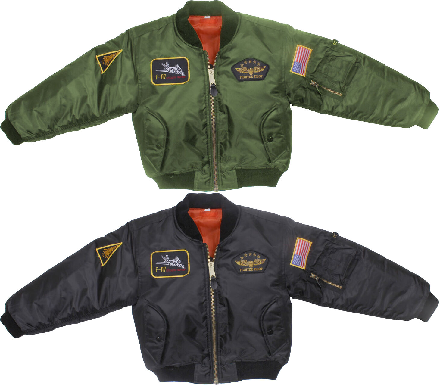 Kids Military Air Force Style Insignia Patches MA-1 Flight Jacket
