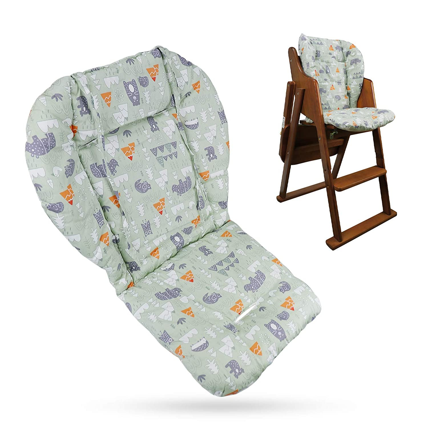 Baby High Chair Cushion, Thick Pad For Wooden High Chair, Baby Dining Chair Line