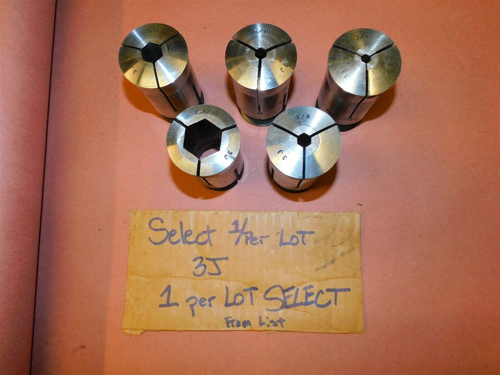 Lyndex 3J HEX Hexagon Collet PICK ONE from LIST (( 1 Collet per LOT )) LOT # 7