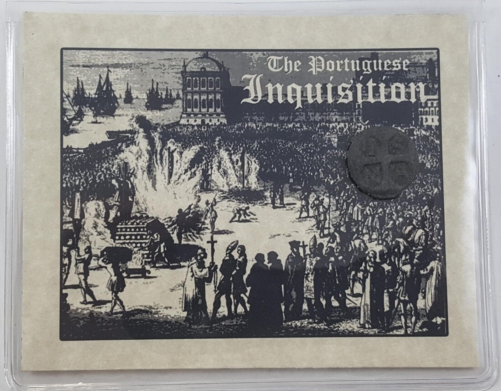 "the Portuguese Inquisition" 1500's Tin Dinheiro Coin Album. Certified Authentic