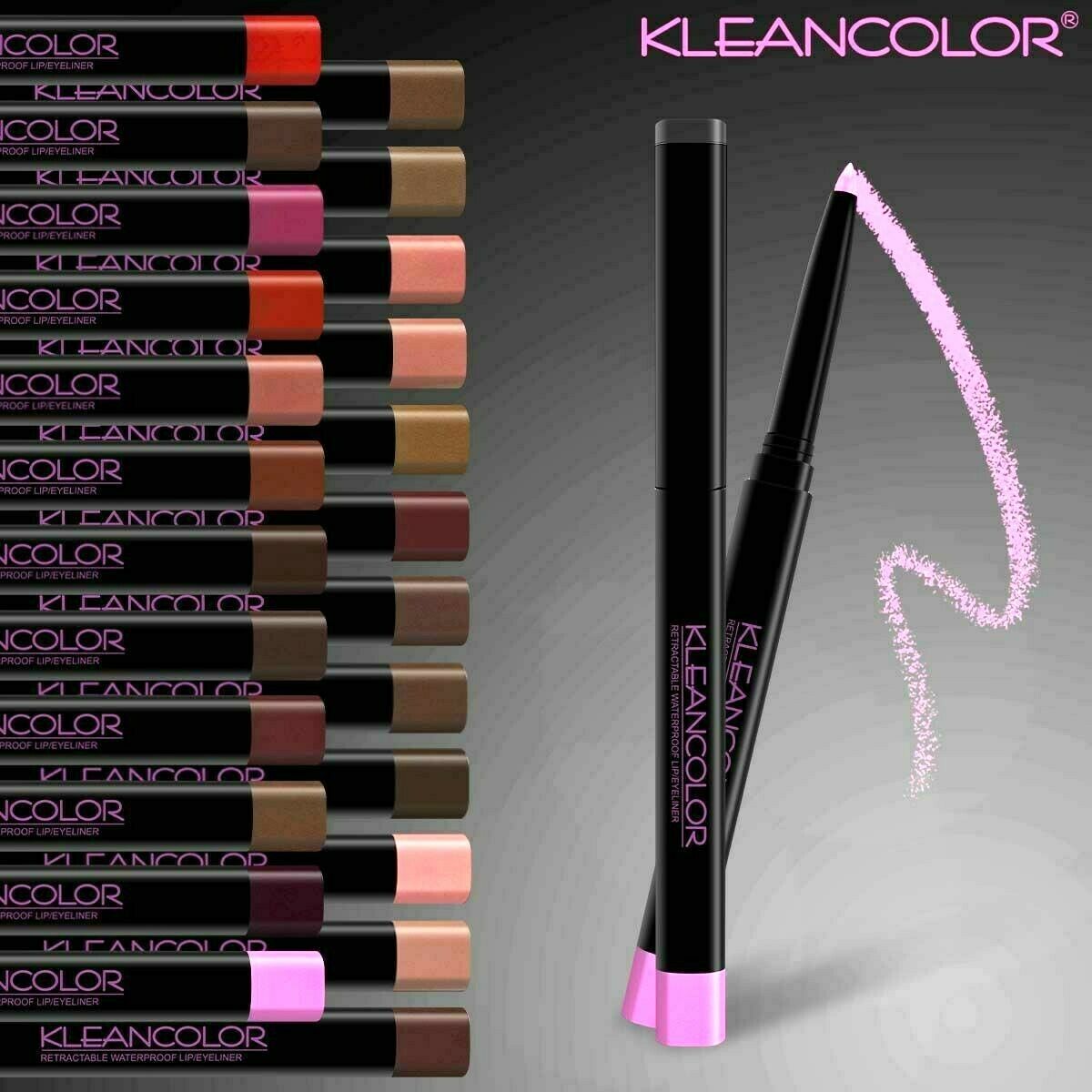Kleancolor Retractable Lip Eye Liner Waterproof Pick From 35 Colors B2get1free