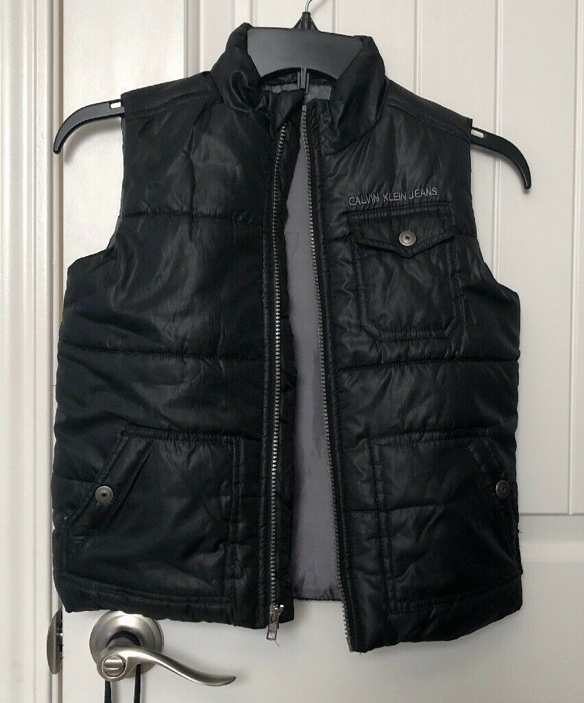 Calvin Klein Puffy Black Vest Jacket Size 5 Kids