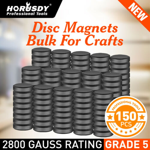 150 Round Magnets Ceramic Disc Strong Craft Flat Circle Thick Fridge Whiteboard