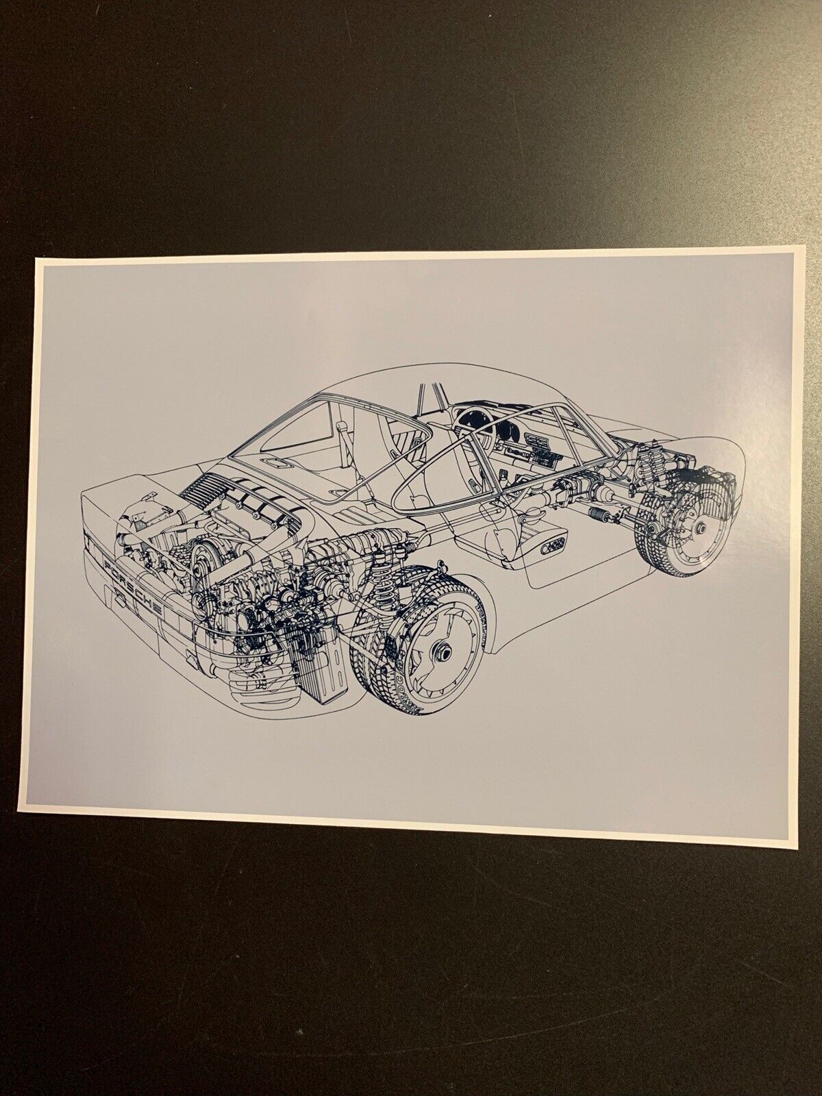 1986 Porsche 959 Factory Press Photograph Showing Detail Photo