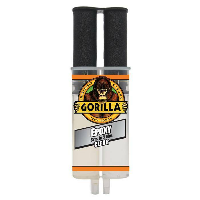 Gorilla Two-part Epoxy Glue, 0.85 Oz, Dries Clear, Sets In 5-minutes - #4200102
