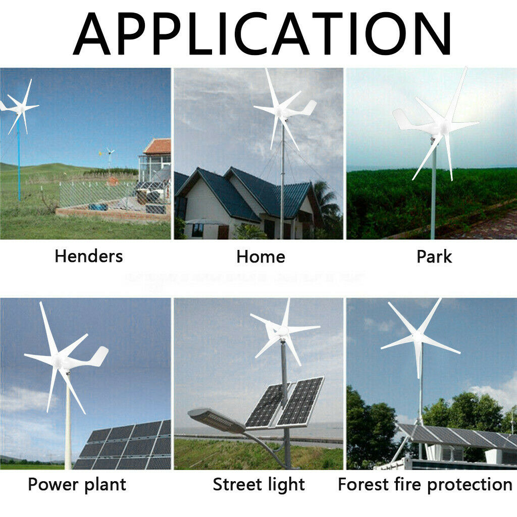 Vertical Wind Turbine Generator Kit 400w 5 Blades 24v Windmill Engergy For Home