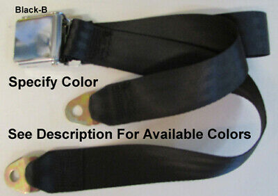 Chevrolet Seat Belt Vintage Lift Latch 2 Point Lap Seat Belt, 60"-specify Color-