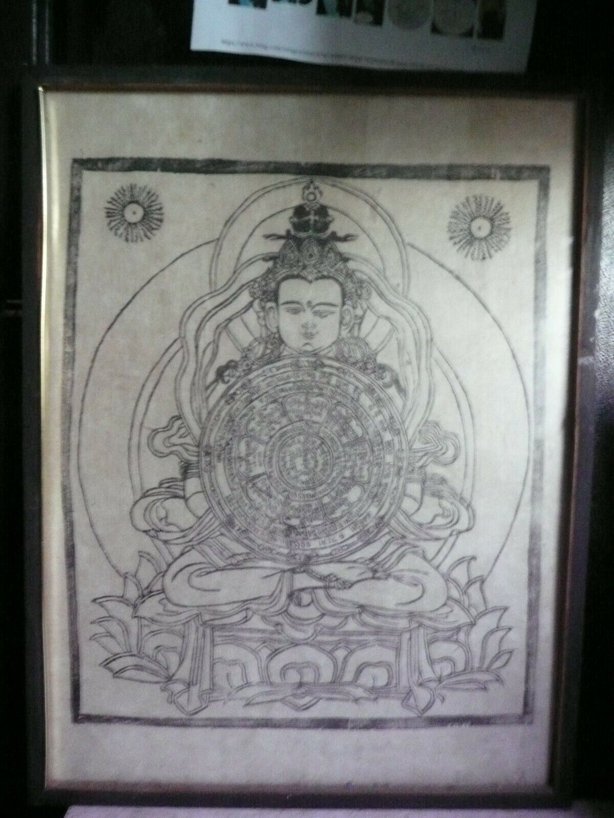 Vietnamese Buddhist Woodblock Print