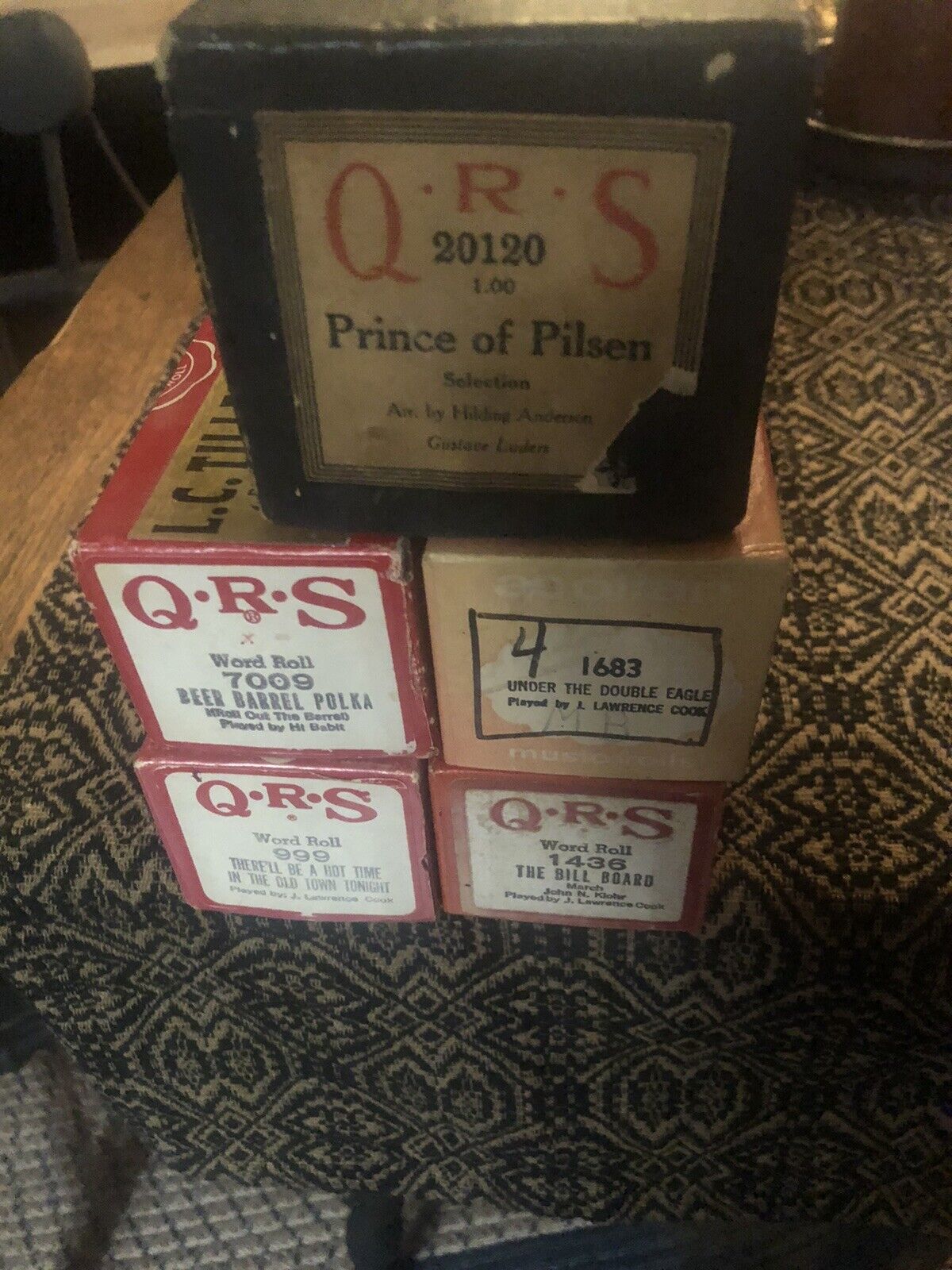 Qrs Vintage Player Piano Roll Lot