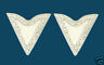 New! Western Collar Tips - Silver - Screw On 1-1/4 Along Edge