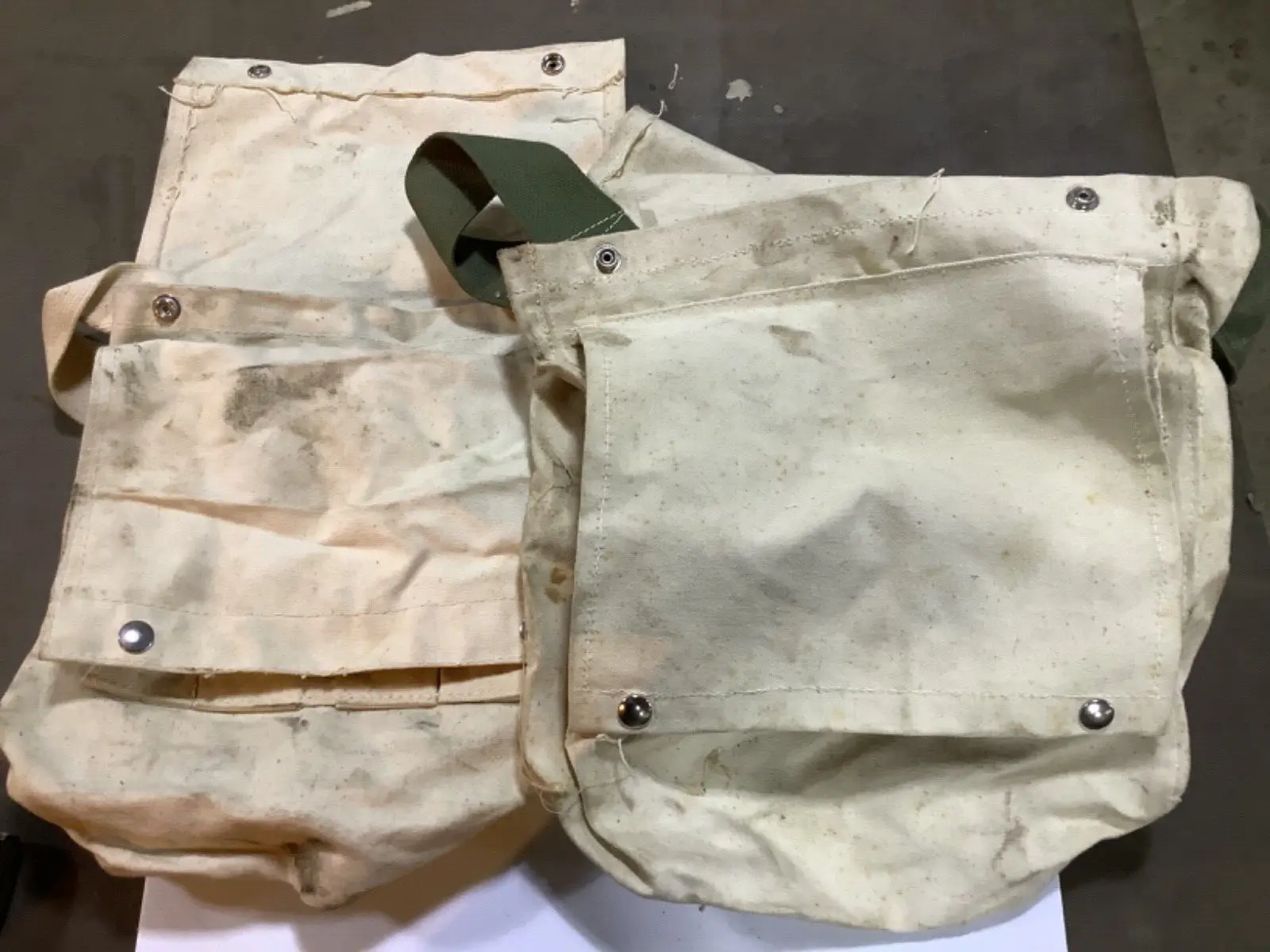 (p) Two Vintage Canvas Tool Totes