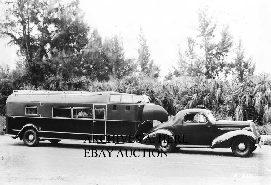 Curtiss Aerocar trailer factory photo press photograph