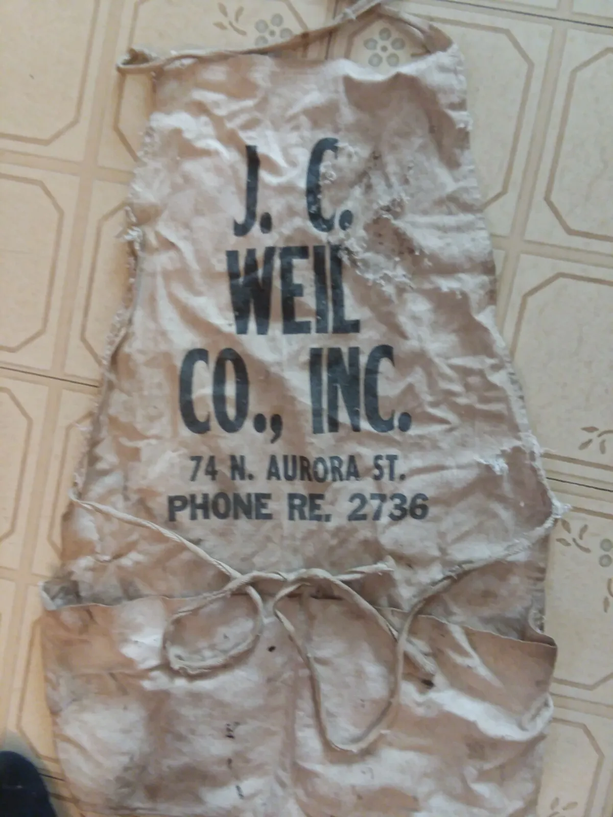 Vintage nail pouch apron J.C.WEIL CO.