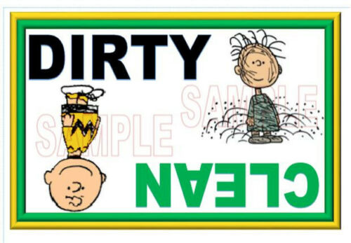 Xl Size Charlie Brown Peanuts Dishwasher Magnet Clean Dirty Portable