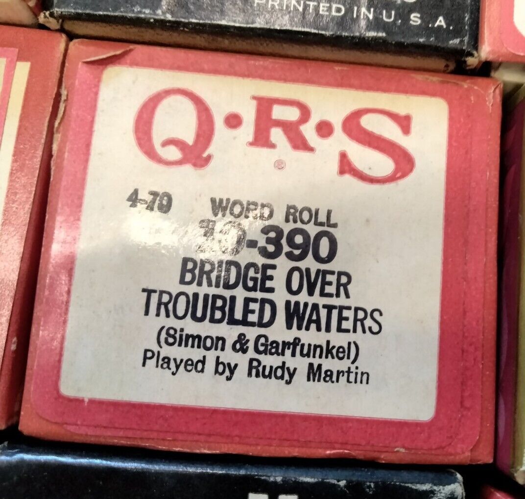 Qrs Word Roll, 10-390, "bridge Over Troubled Waters" Piano Roll