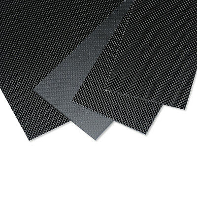 100mmx250mmx1mm 100% 3k Carbon Fiber Plate/panel/sheet  Plain Weave Glossy
