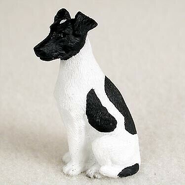 Fox Terrier, Black & White, Dog Figurine, Tiny Ones