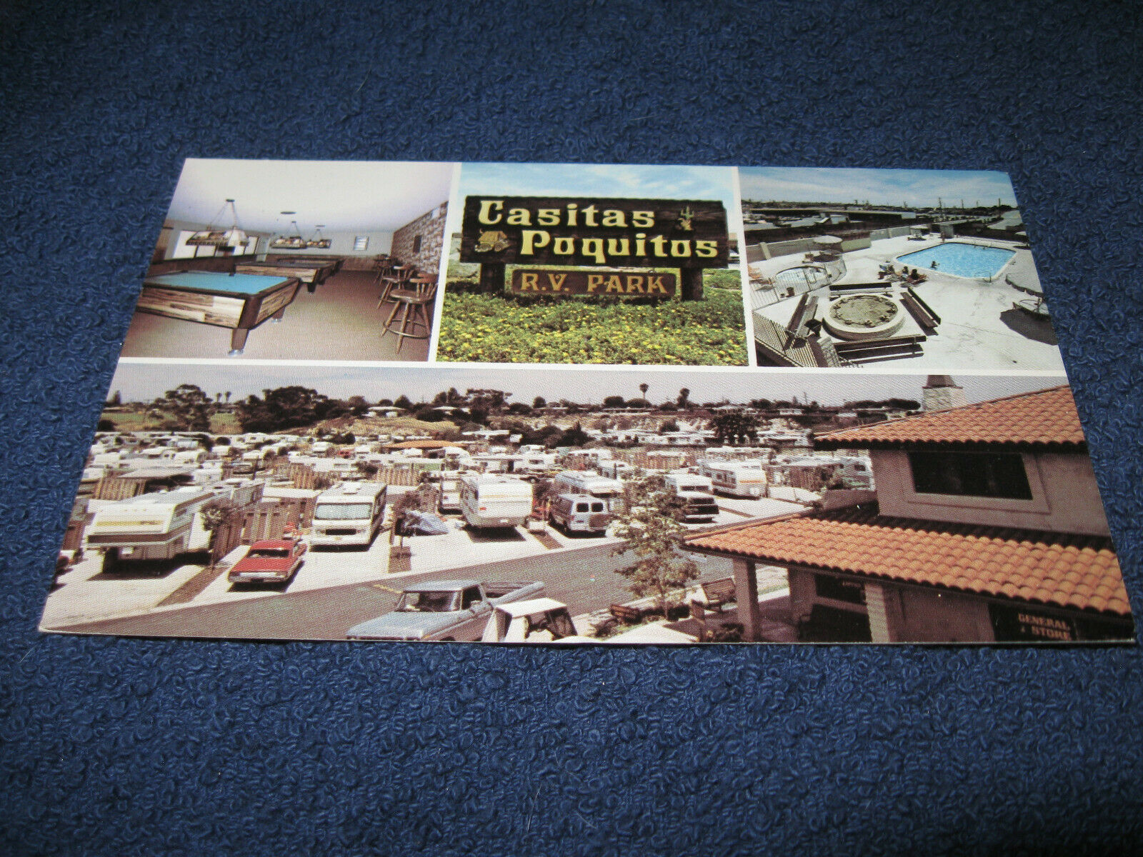 Post Card Unposted Casitas Paquitos R.v. Park Oceanside California Cars Lot #68