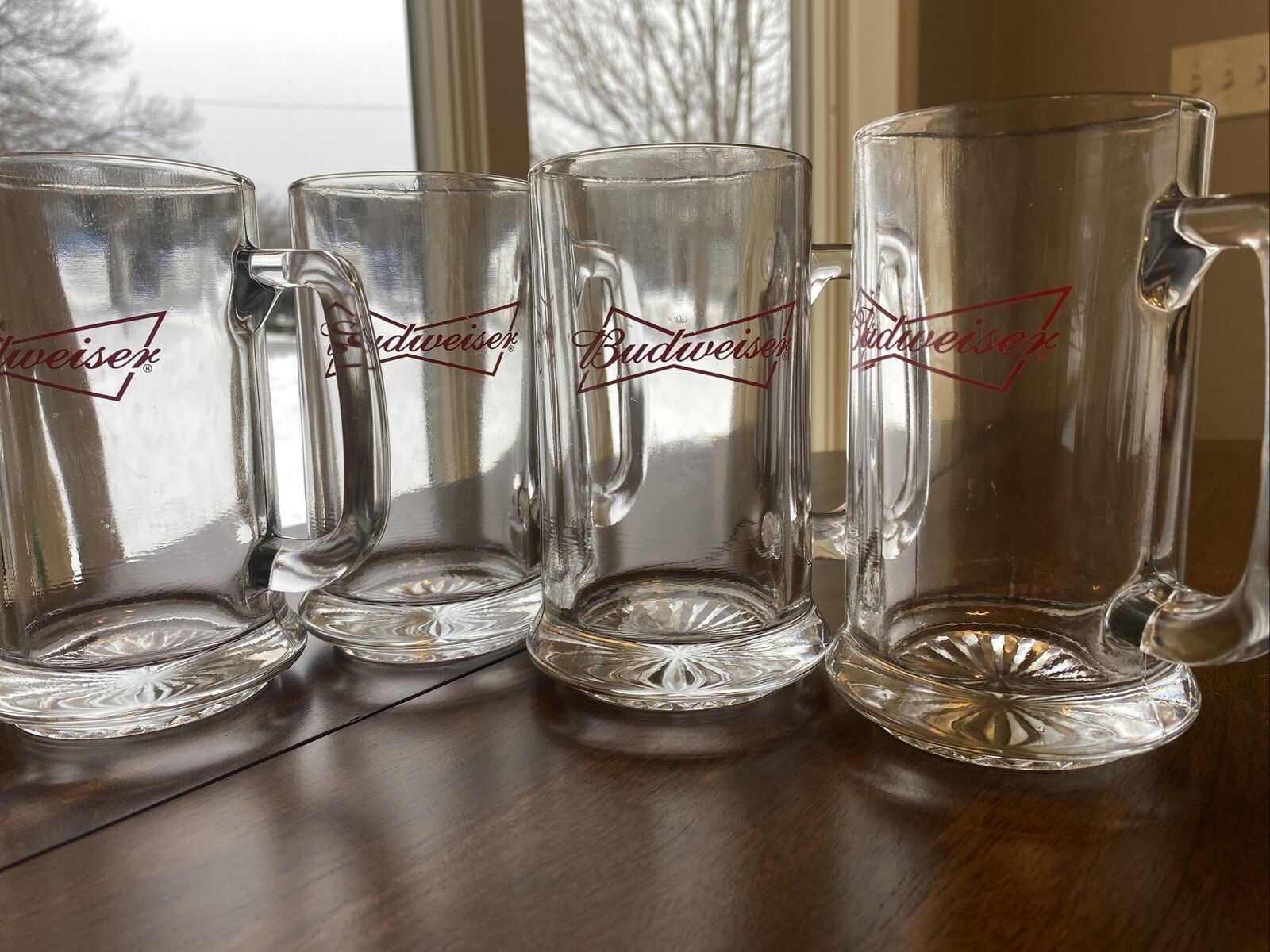 Budweiser Glass Mugs Set Of 4