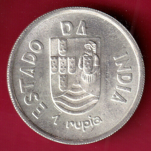 Portuguese India Goa Unc  Condition 1935 One Rupee Rare Silver Co #jm41