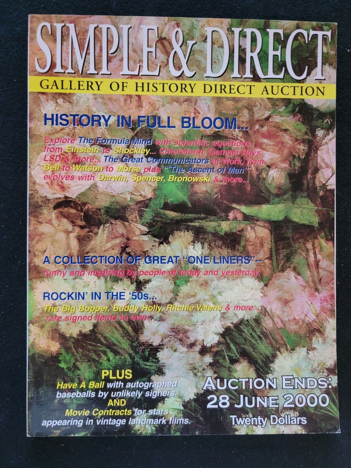 Simple & Direct Gallery Of History Auction Catalog June 20, 2000
