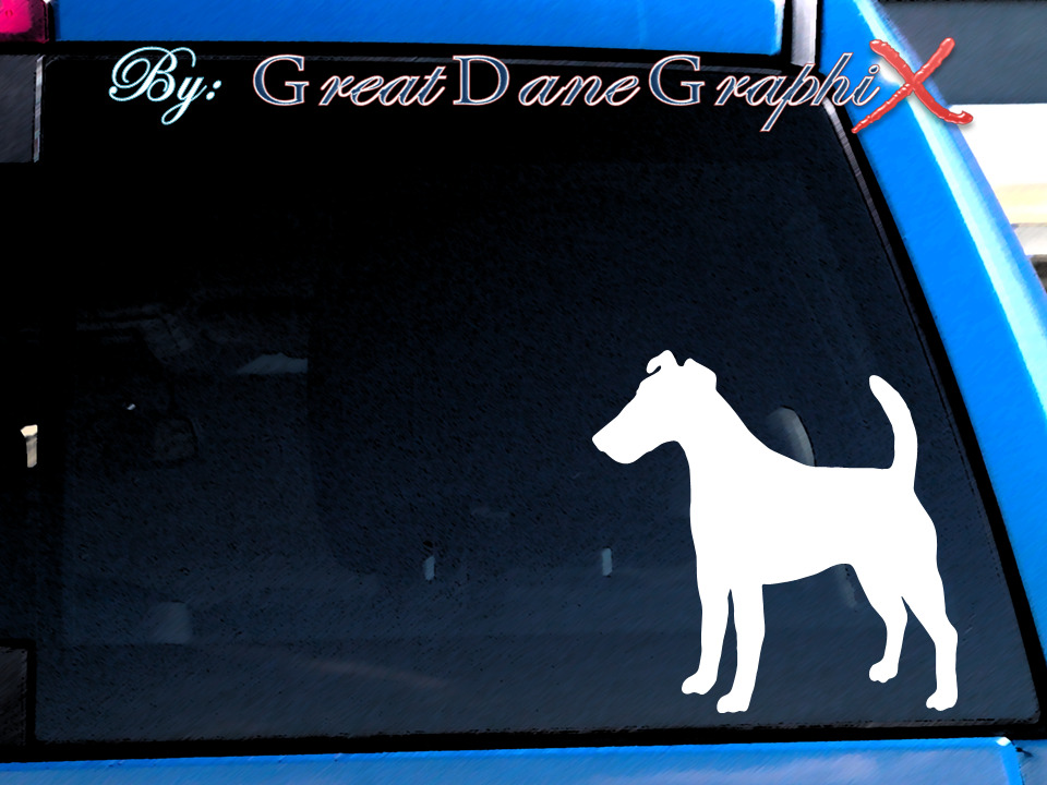 Smooth Fox Terrier #2 -Vinyl Decal Sticker -Color Choice -HIGH QUALITY