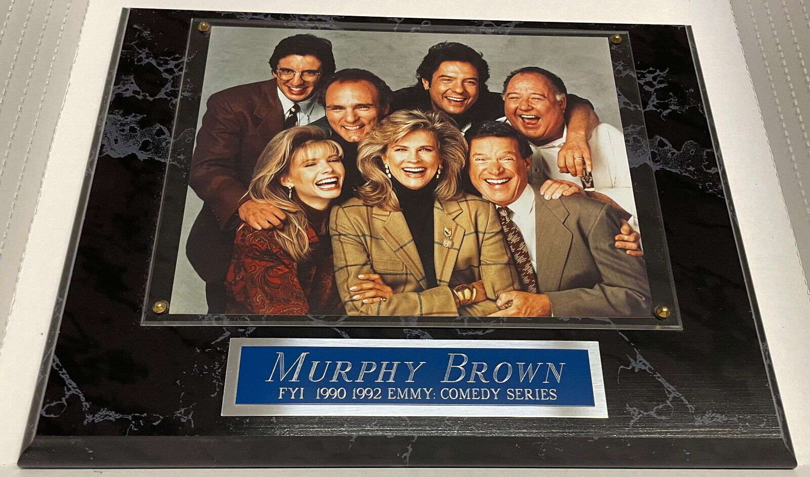 *SALE*  MURPHY BROWN CAST FRAMED 8X10 PHOTO-12X15 WALL PLAQUE DISPLAY