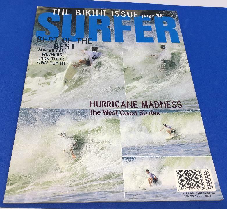 Surfer Magazine Feb  1993 Bikini Issue Vtg  Egan Slater Potter Hardman Collins