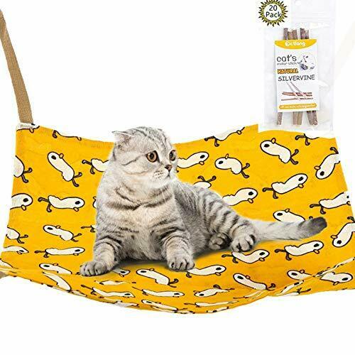 Cat Hammock Bed,pet Resting Swing Pad For Cage With Extra 20pc Catnip Cute Duck