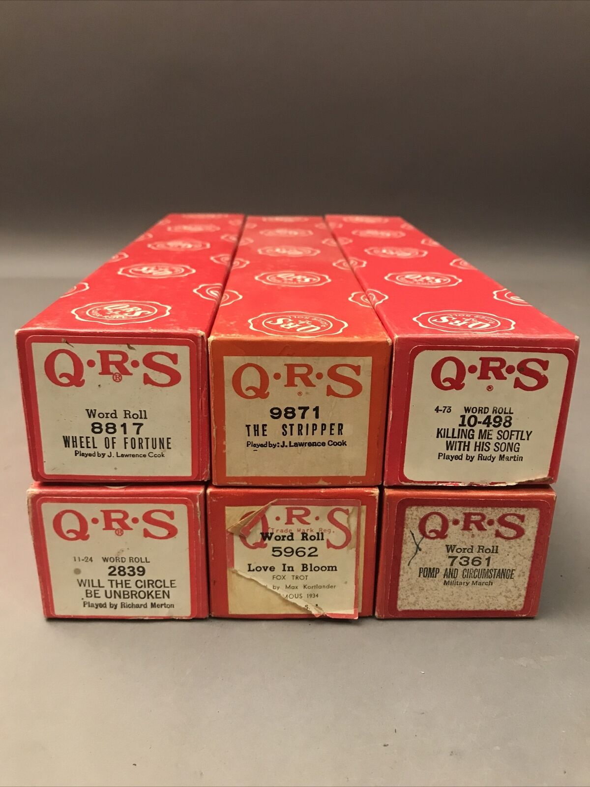 QRS Piano Rolls - Lot of 6- Pomp & Circumstance (See Desc for more titles)