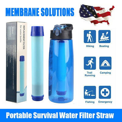 3-stage Portable Water Filter Straw Purifier Camping Emergency Survival Tool