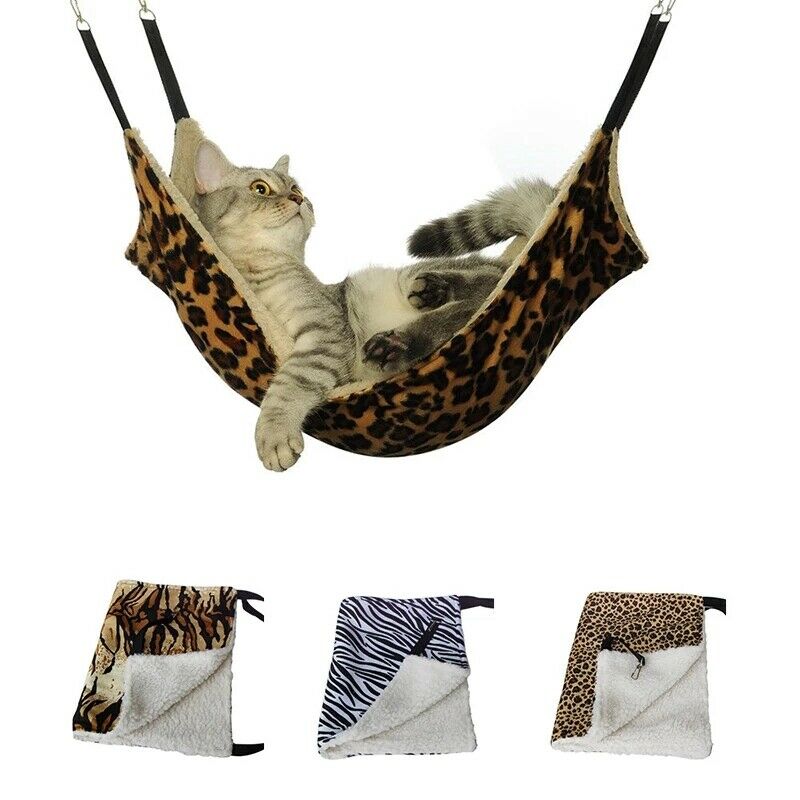 Pet Cat Hammock Bed Warm Soft Pad Hanging Bed Swing Cat Bird Sleeping Bag Mat