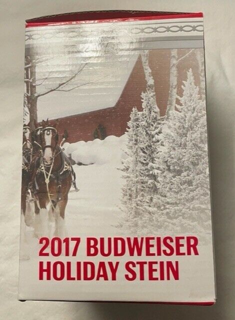 2017 Anheuser-busch Budweiser Clysdales Holiday Stein. Nib. Coa. Beautiful.