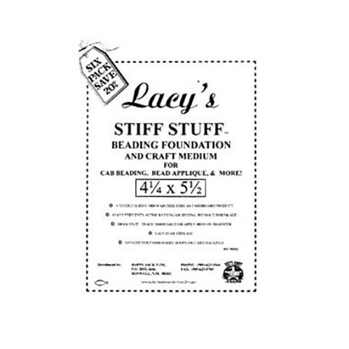 Lacy's Stiff Stuff Beading Foundation Bead Embroidery 43340 (6 Bulk) 4.25x5.25in