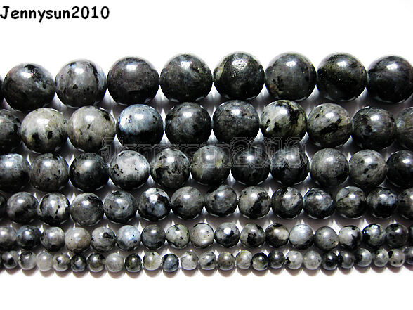 Natural Larvikite Labradorite Gemstone Round Beads 16'' 4mm 6mm 8mm 10mm 12mm